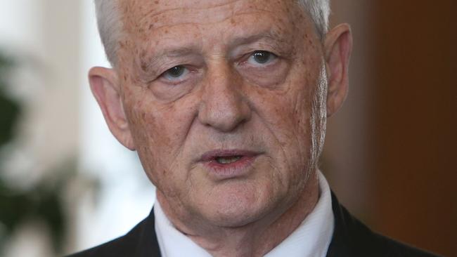 Former attorney-general Philip Ruddock is heading a review of religious freedoms under Philip Ruddock holding a press conference at Parliament House in Canberra. Picture Kym Smith