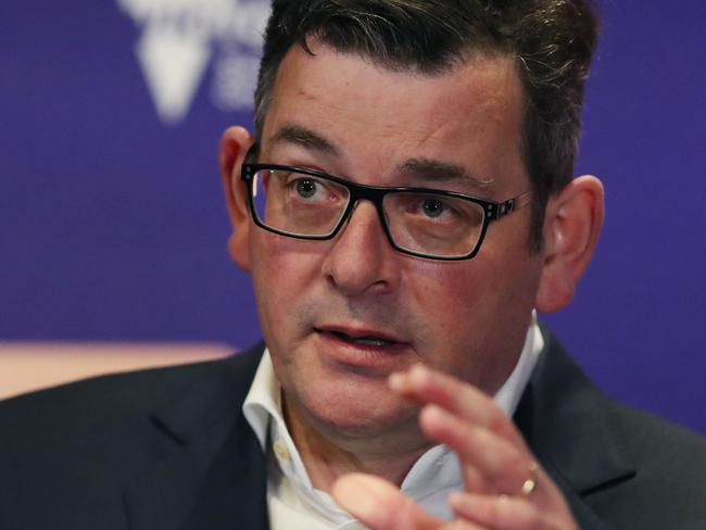 Victorian Premier Daniel Andrews urges people to get vaccinated as the state attempts to reach a 70 per cent double-dose target. Picture: NCA NewsWire / David Crosling