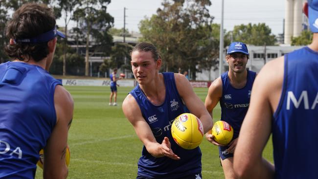 Sam Collins was one of five Devils invited to training with North Melbourne in December. Picture: North Melbourne media.