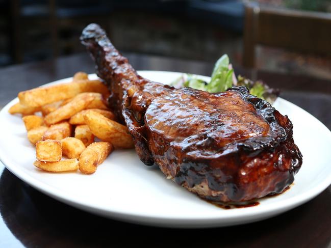 The tomahawk steak at The Porterhouse on Glebe Point Rd.