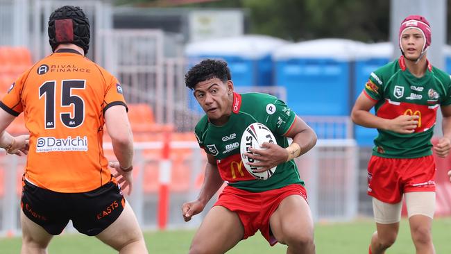 WM Seagulls 17. Deniro Lui, Cyril Connell Challenge Tigers vs WM Seagulls, Totally Workwear Stadium, Brisbane. Picture: Liam Kidston.