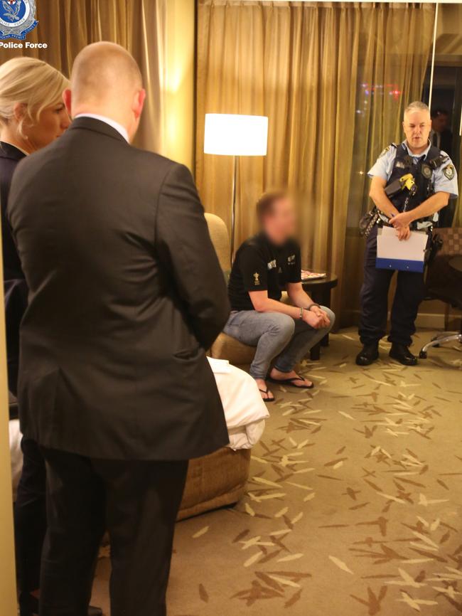 Detectives carried out a search warrant in a hotel room: NSW Police