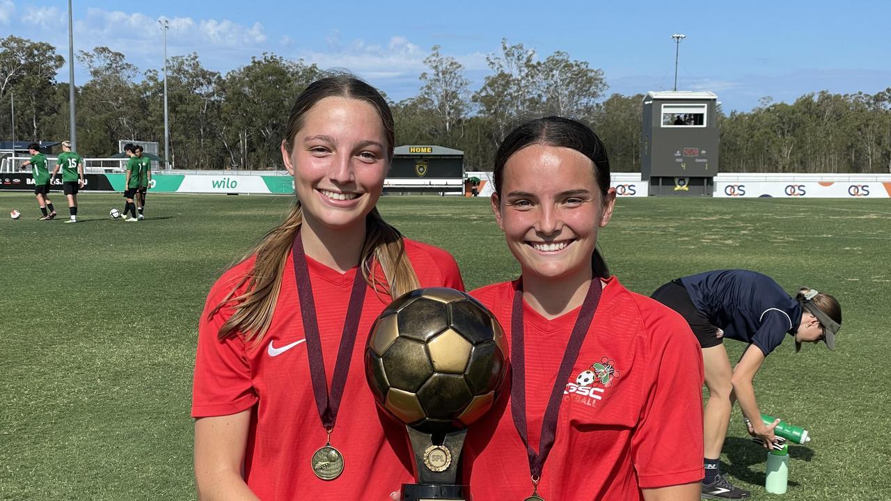 Kelvin Grove State College senior girls' stars Tully Heatley and Jonti Fisher.