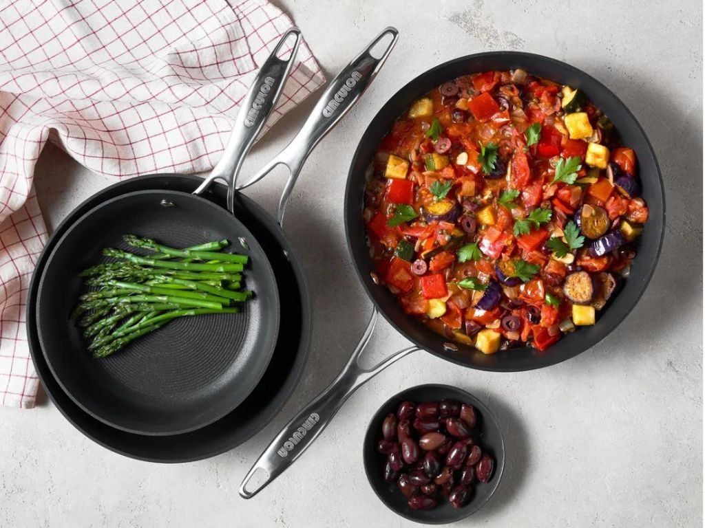 Whether you're craving traditional cast iron pots or stainless steel pans, here's what to look out for. Picture: Circulon.