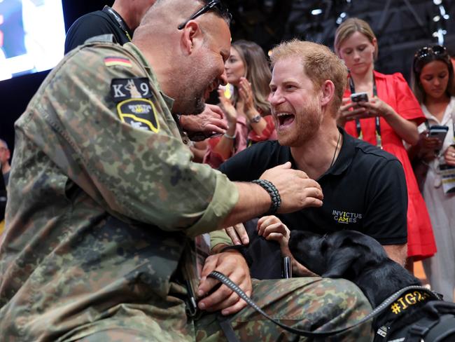 Prince Harry was in his element on day three of the Invictus Games. Picture: Getty Images