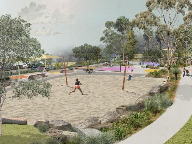 Artist impression of the giant new Adventure Parklands which will be built in Coomera by the Gold Coast City Council. Picture: Supplied.