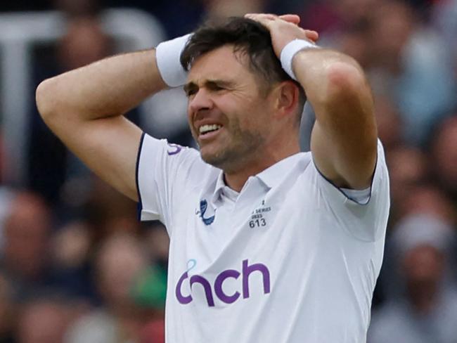 James Anderson is nearing the end of an extraordinary career, irrespective of his fortunes in this Ashes series. Picture: Ian Kington/AFP