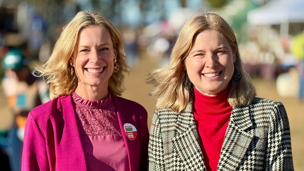 Lyons Labor candidate Rebecca White with Minister Julie Collins, member for Franklin, at AgFest 2025. Picture: Tasmanian Labor