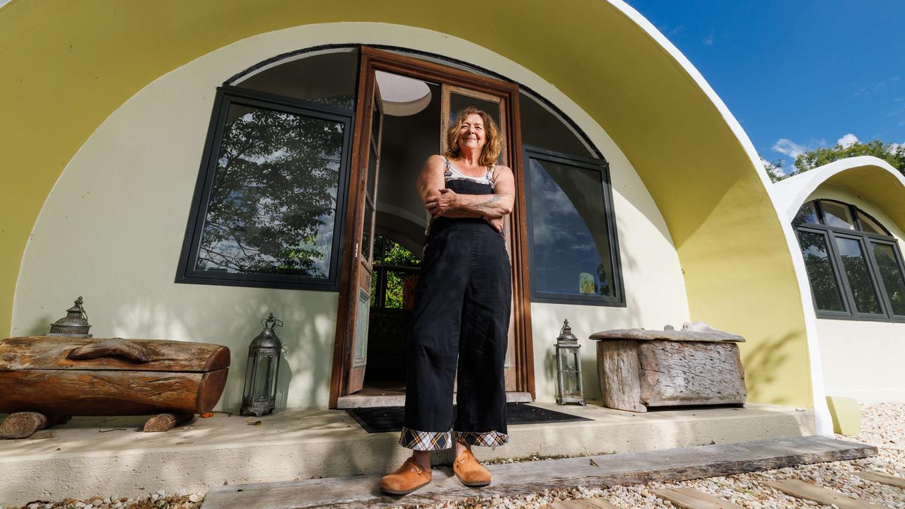 Artist handcrafts backyard dome home