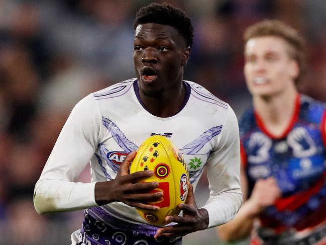 Michael Frederick won’t play against the Hawks after a club-imposed ban. Picture: AFL Photos/Getty Images