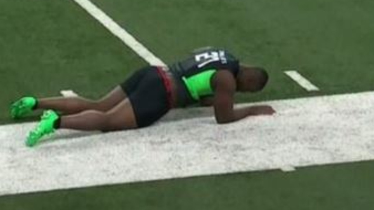 Defensive lineman Chris Jones has unfortunate stumble during NFL Scouting  Combine