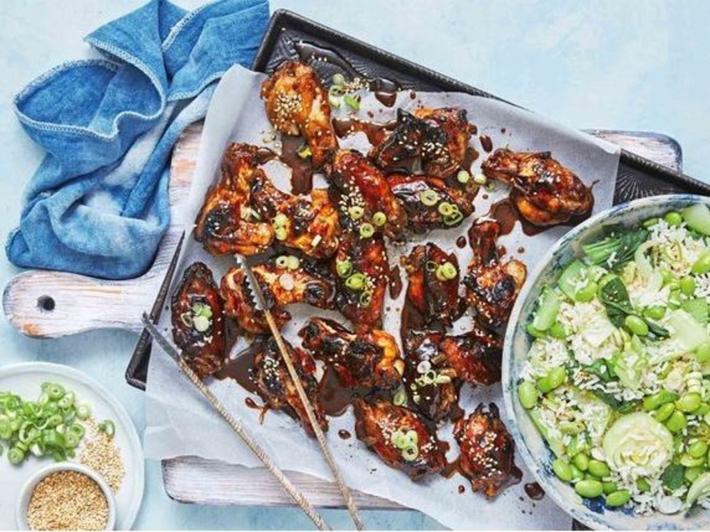 What you can expect cooking the honey soy wings with Asian greens rice recipe.