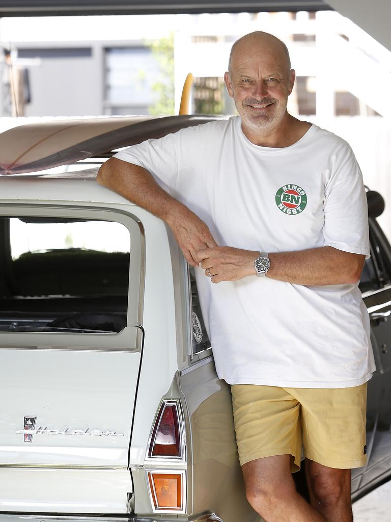 Children's author and TV presenter Andrew Daddo with his classic 1967 HR Holden wagon. Picture: John Appleyard