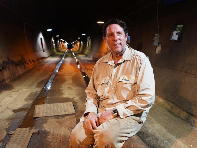 Darwin tour guide Robert Marchant, whose father was part of the 6RAR Delta Company that fought in the Battle of Long Tan. Mr Marchant is pictured at the World War II oil storage tunnels at the Darwin Waterfront, where he runs tours. Picture Katrina Bridgeford