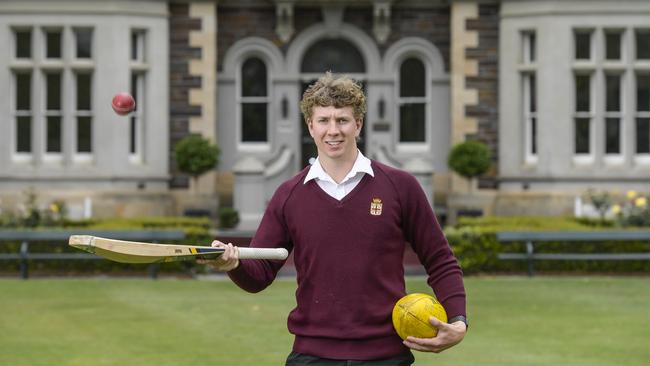 Rising dual sports star Patrick Weckert, 17, at Prince Alfred College. Picture: Roy VanDerVegt