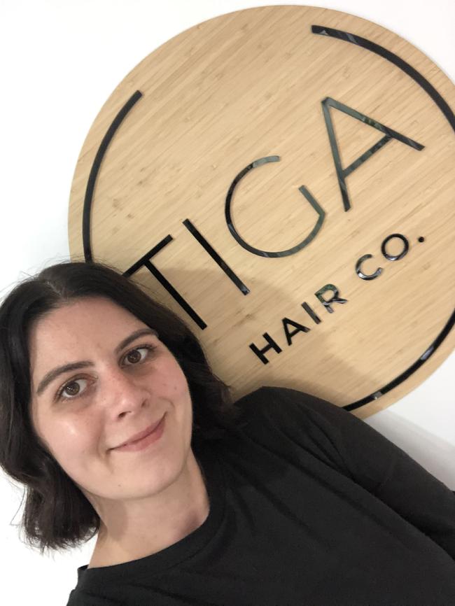 Supplied Editorial TIGA Hair Co. owner Teegan Barrett.