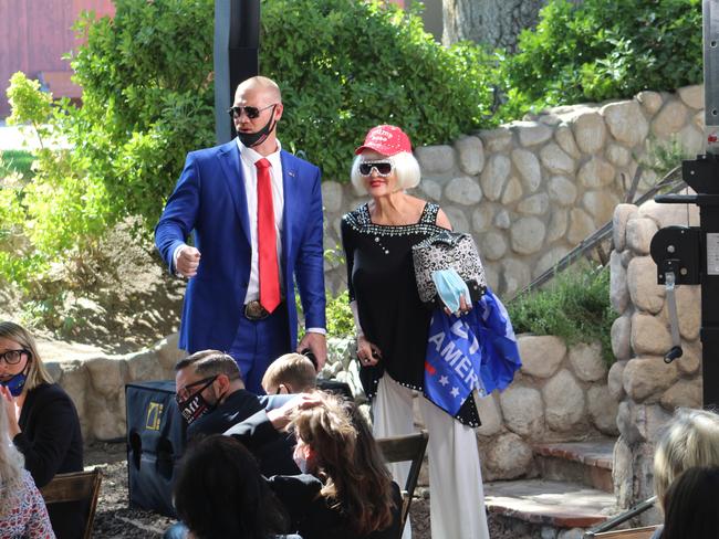 “Big Dan” Rodimer (right), a former pro-wrestler is now standing for Congress for the Republicans. Picture: Joel Ginsburg