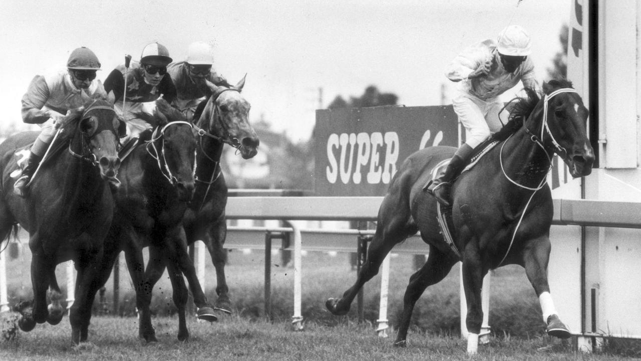 Gary Willetts riding Manikato to victory at Caulfield.