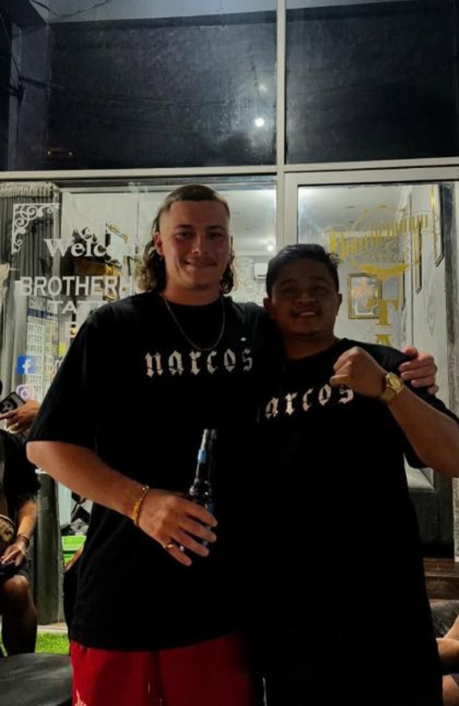 Byron Haddow, pictured in Seminyak last year, died on May 26 while on a holiday in Bali. Picture: Instagram