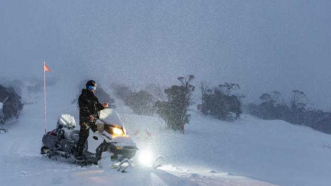 Thredbo Top Station recorded a wind gust of 107km/h on Saturday morning. Picture: Supplied.