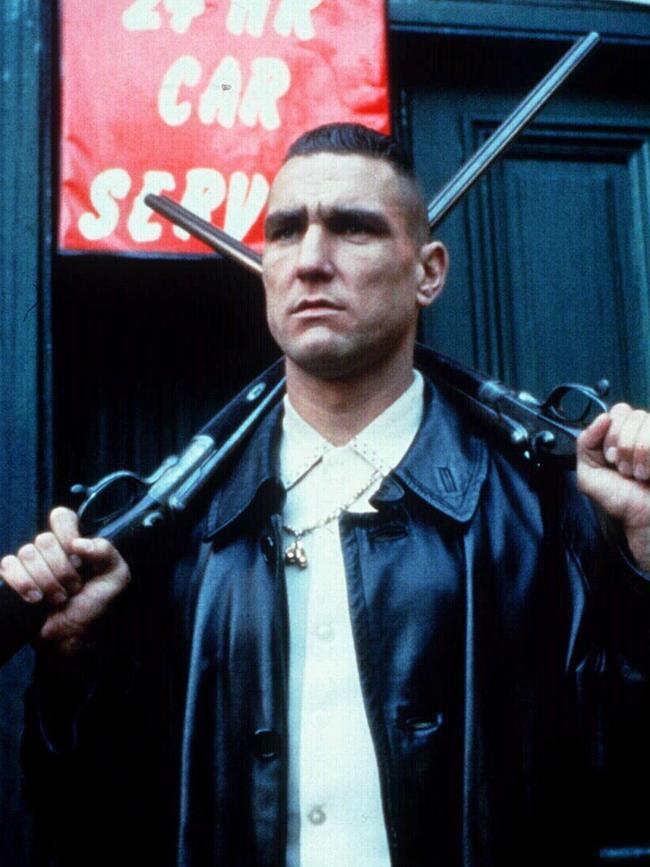 Soccer player actor Vinnie Jones in scene from film "Lock, Stock and Two Smoking Barrels". /Films/Titles/Lock/Stock/and/Two/Smoking/Barrels