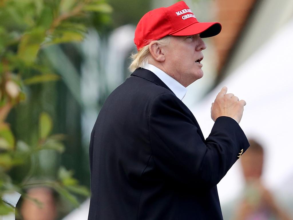 Another former golf club worker who said she was undocumented said Mr Trump was ‘meticulous’ and once raged over an orange stain on his white collar, which she said was his makeup. Picture: Elsa/Getty Images