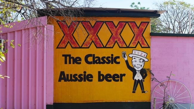 Larrimah Pink Panther Hotel is situated south of Mataranka on the Stuart Hwy in the Northern Territory. Picture: Elise Derwin