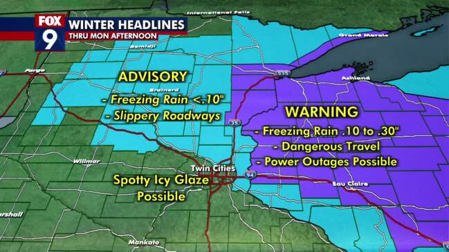 Monday’s forecast: Slick spots possible during morning hours
