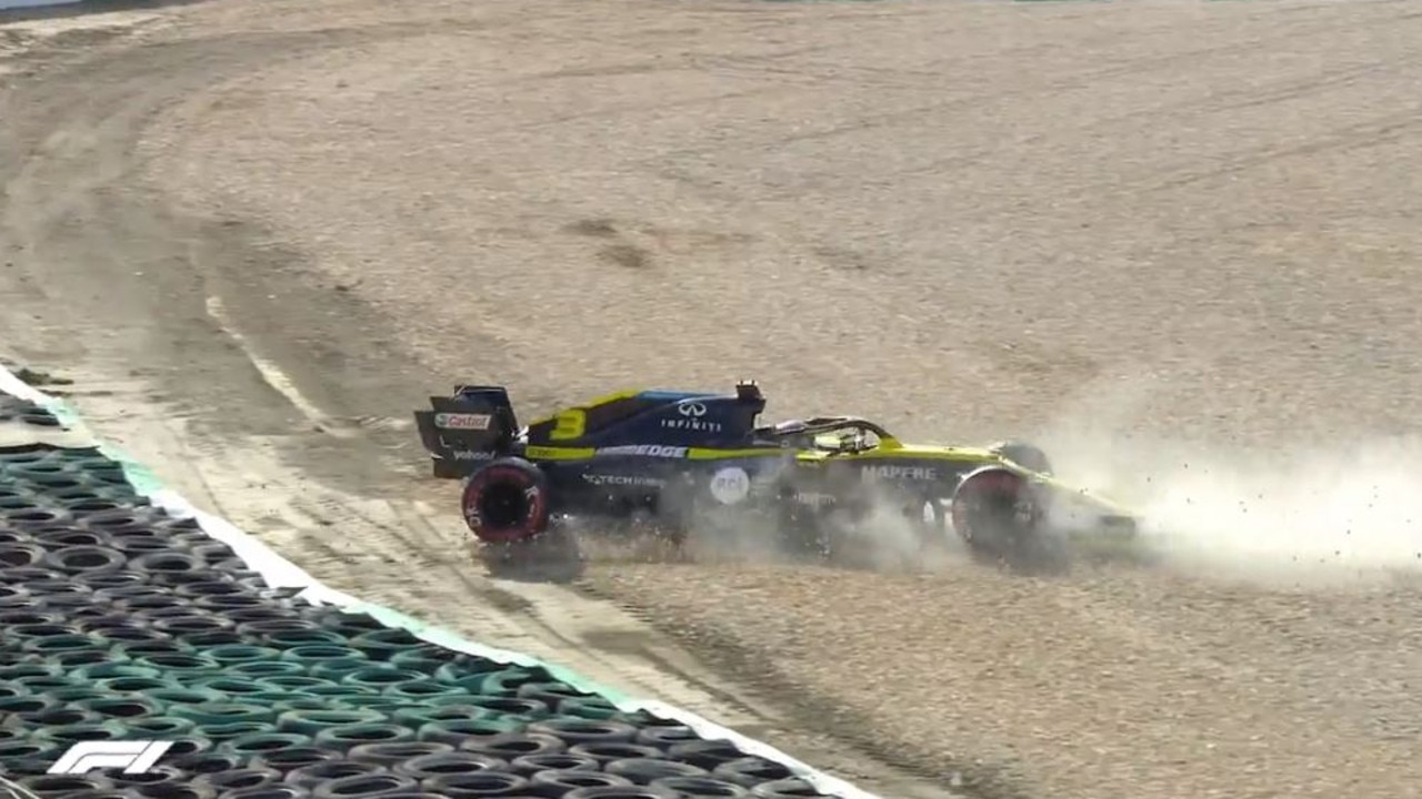 Daniel Ricciardo went off into the gravel.