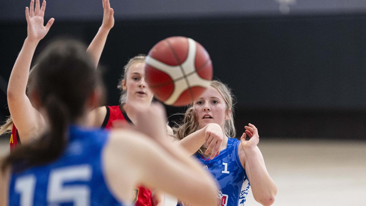 Millie Natalier of Toowoomba Mountaineers against Moreton Bay Suns in SQJBC U18 Women round 3 basketball at Toowoomba Grammar School, Sunday, October 20, 2024. Picture: Kevin Farmer