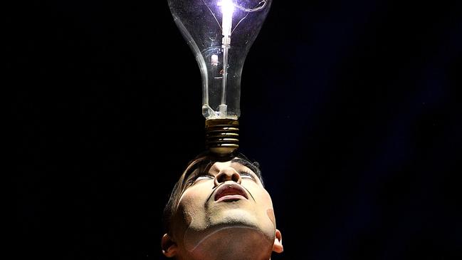 A performer in Cirque du Soleil’s Kurios. Picture: AAP