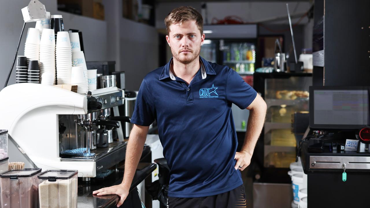 Cairns Carwash Cafe and Meldrum's Pies owner Dan Freebody is frustrated with youth crime in the area, after his Manoora business has been broken into 11 times in only 10 months. Picture: Brendan Radke