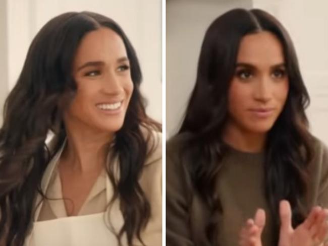 Meghan markle on her cooking show.