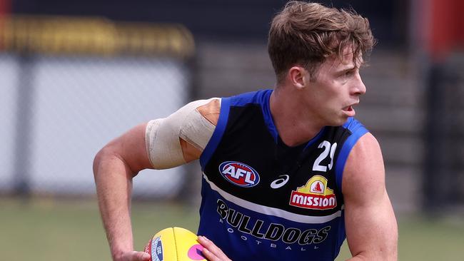 The classy Bulldogs forward during a training session in Perth on Saturday. Picture: Michael Klein