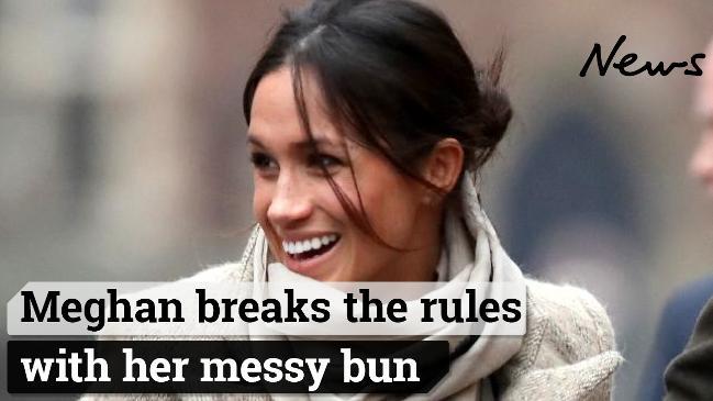 Meghan breaks the rules with her messy bun