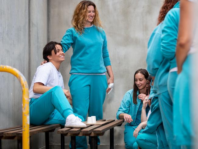 Kate Box and Zoe Terakes star in the final series of popular prison dram Wentworth. Picture: Supplied/Foxtel