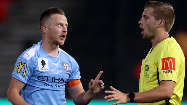 It was a tough night at the office for Scott Jamieson and Melbourne City. Picture: AAP Images