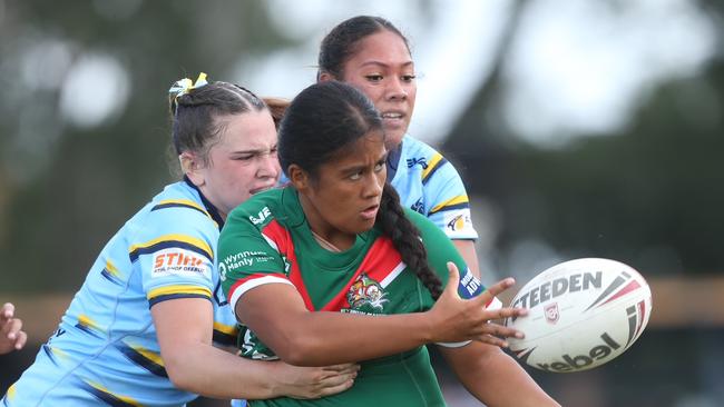 Kiara Crow. Wynnum Manly and Norths Devils Harvey Under-17s action on Saturday in round 3 of the season. Picture: Stephen Archer.