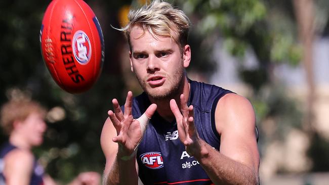 Jack Watts has been made to work for his place in the Melbourne team. Picture: Michael Klein