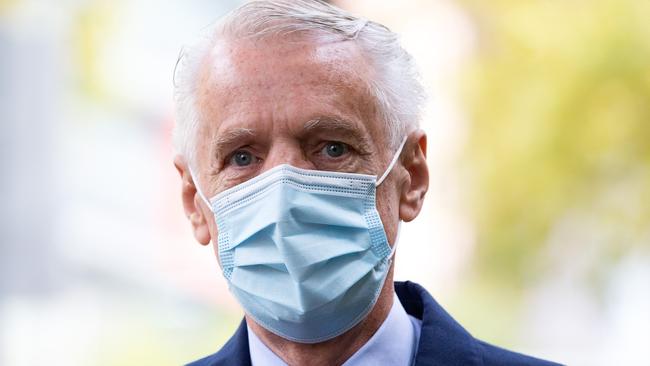 Neil Lennie leaves Victorian County Court after his sentencing. Picture: Sarah Matray