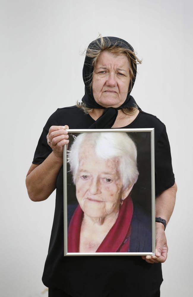 Helen Strasimirovska, holding a picture of Danica Stefanovska. Picture: David Caird