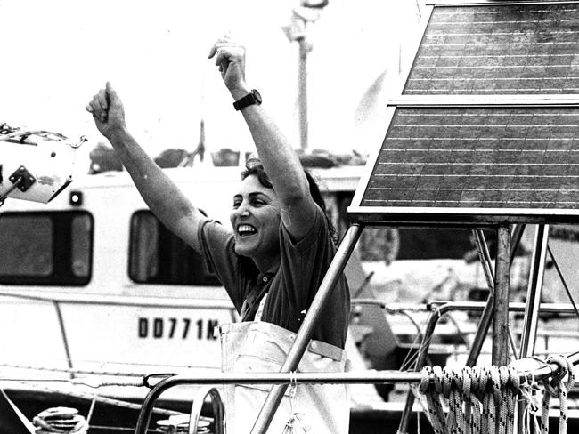 Kay Cottee was the first woman to sail solo non-stop around the world. Picture: News Corp