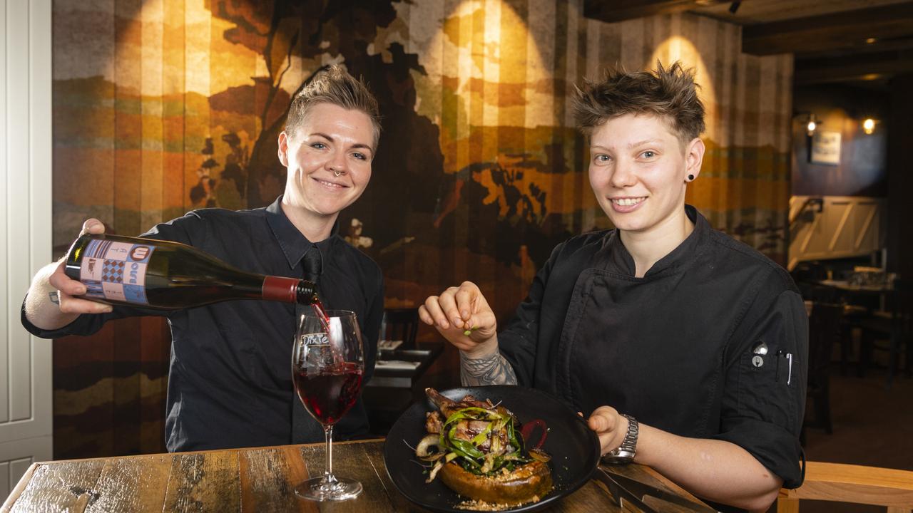 The Plate Restaurant head chef Sonny Cabot (left) and bar manager Dixie Redding, Thursday, March 30, 2023. Picture: Kevin Farmer