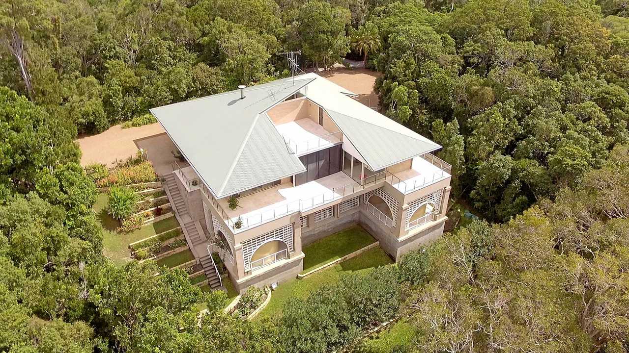 LUXURY: This home on Fingerfield Rd, Baffle Creek, is selling for $2.15 million. INSET: The view is pretty amazing. Picture: contributed