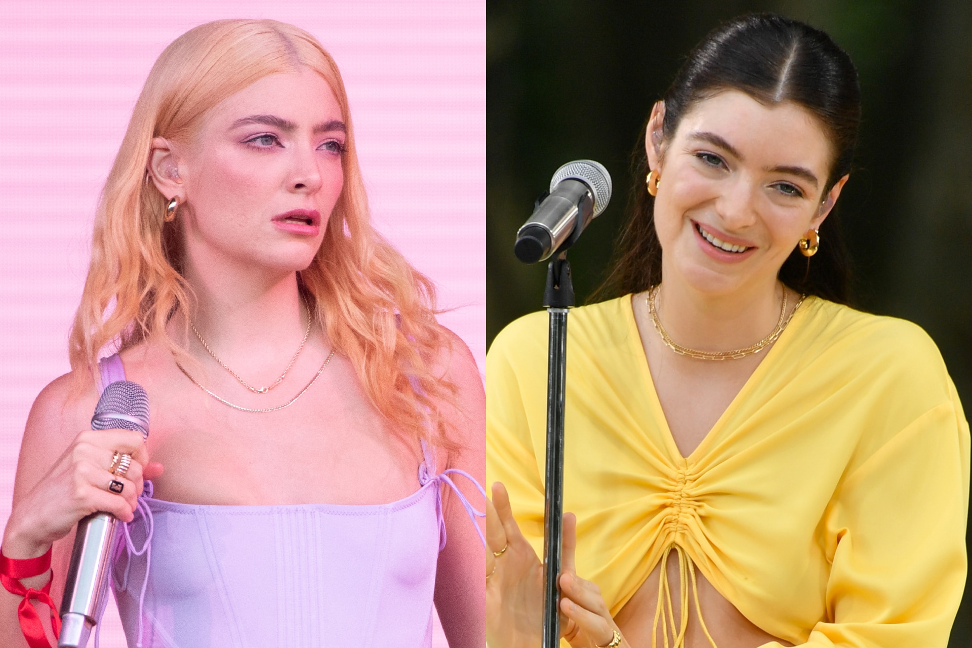 <h2>Lorde</h2><p>The Solar Power singer sent fans into a frenzy when she appeared onstage at Glastonbury this year without her signature brown locks. Previously, Lorde had donned a blonde wig in the music video for <em>Mood Ring</em>, but her new hair was the real deal&mdash;and we're absolutely here for it.</p>