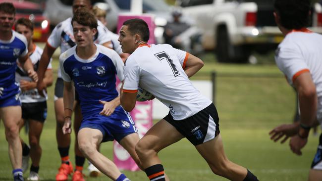 Dion Williams in action for the Macarthur Wests Tigers against the North Coast Bulldogs during round two of the Laurie Daley Cup at Kirkham Oval, Camden, 10 February 2024. Picture: Warren Gannon Photography