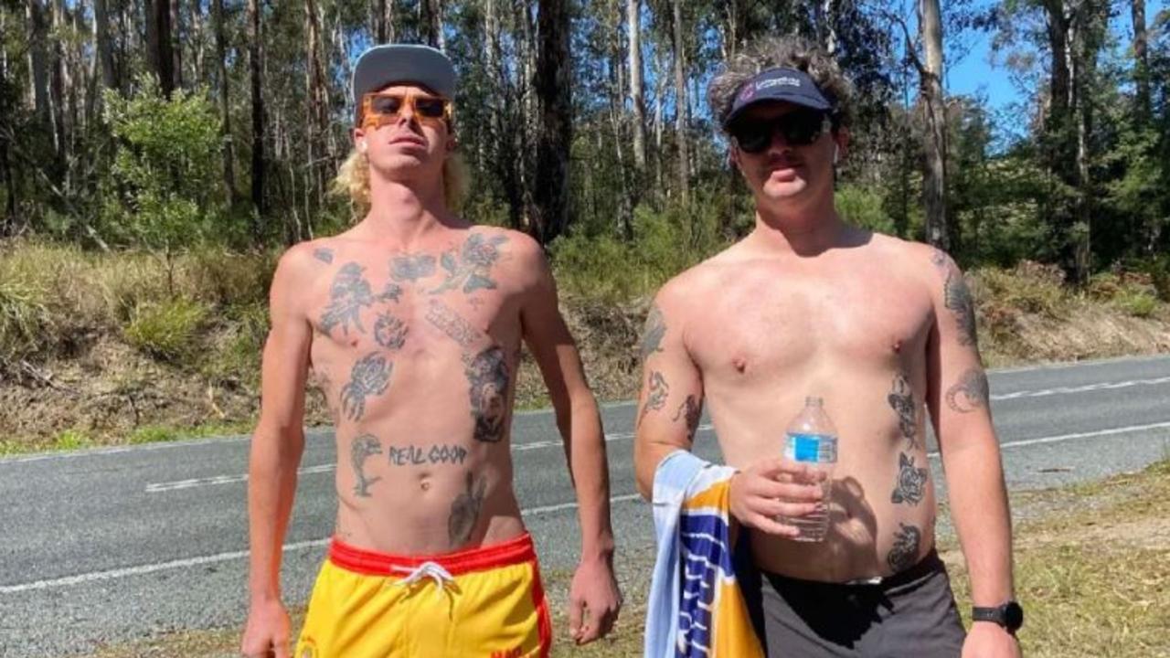 Sam O'Connor [left] and Jack Corcoran [right] are running for Bermagui to the MCG.