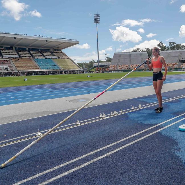 Action from the Queensland Athletics track and field championships at QSAC on Saturday March 15, 2025. Picture: Stephen Archer.