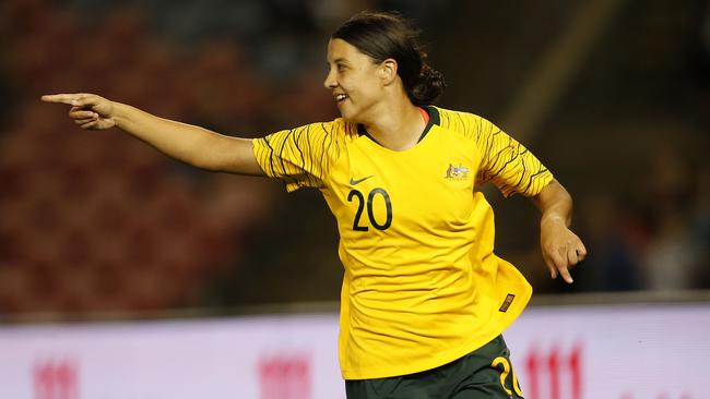 Sam Kerr is fast approaching legend status. (AAP Image/Darren Pateman) 