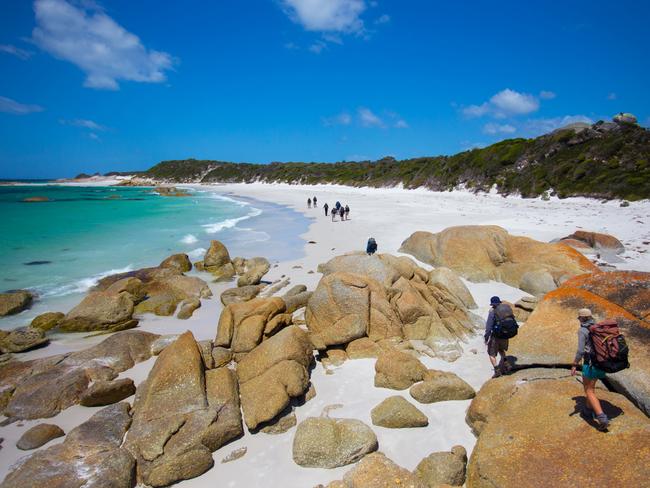 Bay of Fires walk in Tasmania is still on the cards this year for NSW travellers. Picture: Kendall Hill